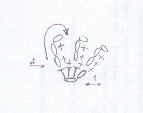 схема вязания ладошек енота амигуруми