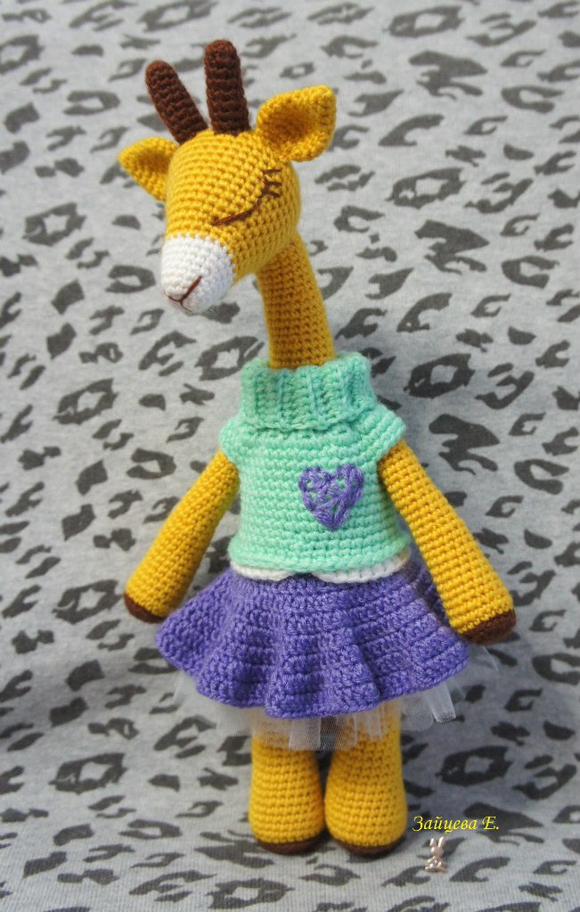Амигуруми: схема Жирафа Ральфа. Игрушки вязаные крючком. Free crochet patterns.
