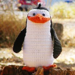 пингвин мадагаскар схема вязаной игрушки крючком