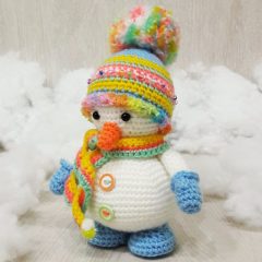 амигуруми снеговик крючком схема вязаной игрушки