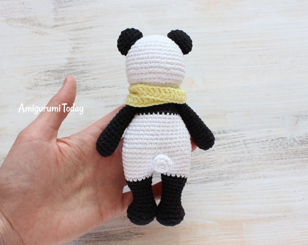Панда-обнимашка - схема вязания